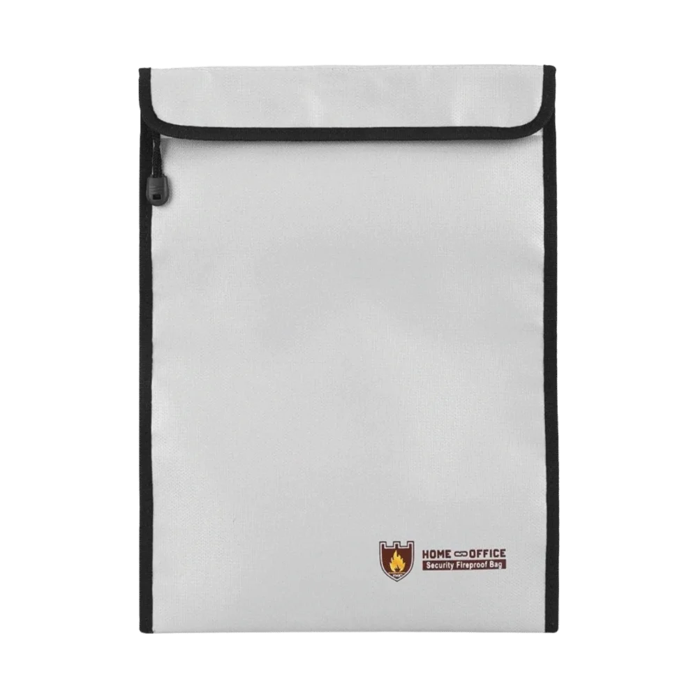 Silicone Coated Fireproof Bag Fireproof Zipper Silver Fire Resistant Pouch Fireproof Edge Wrapping Money Document Bag For Cash