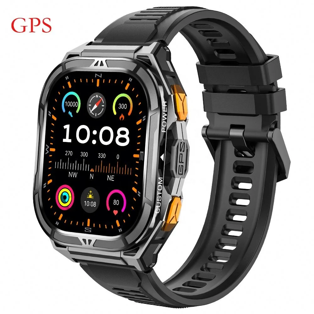 

X5 Смарт-часы 1,96-дюймовый AMOLED HD большой экран GPS двухдиапазонное позиционирование 5ATM водонепроницаемый мониторинг здоровья для мужчин SmartWatch