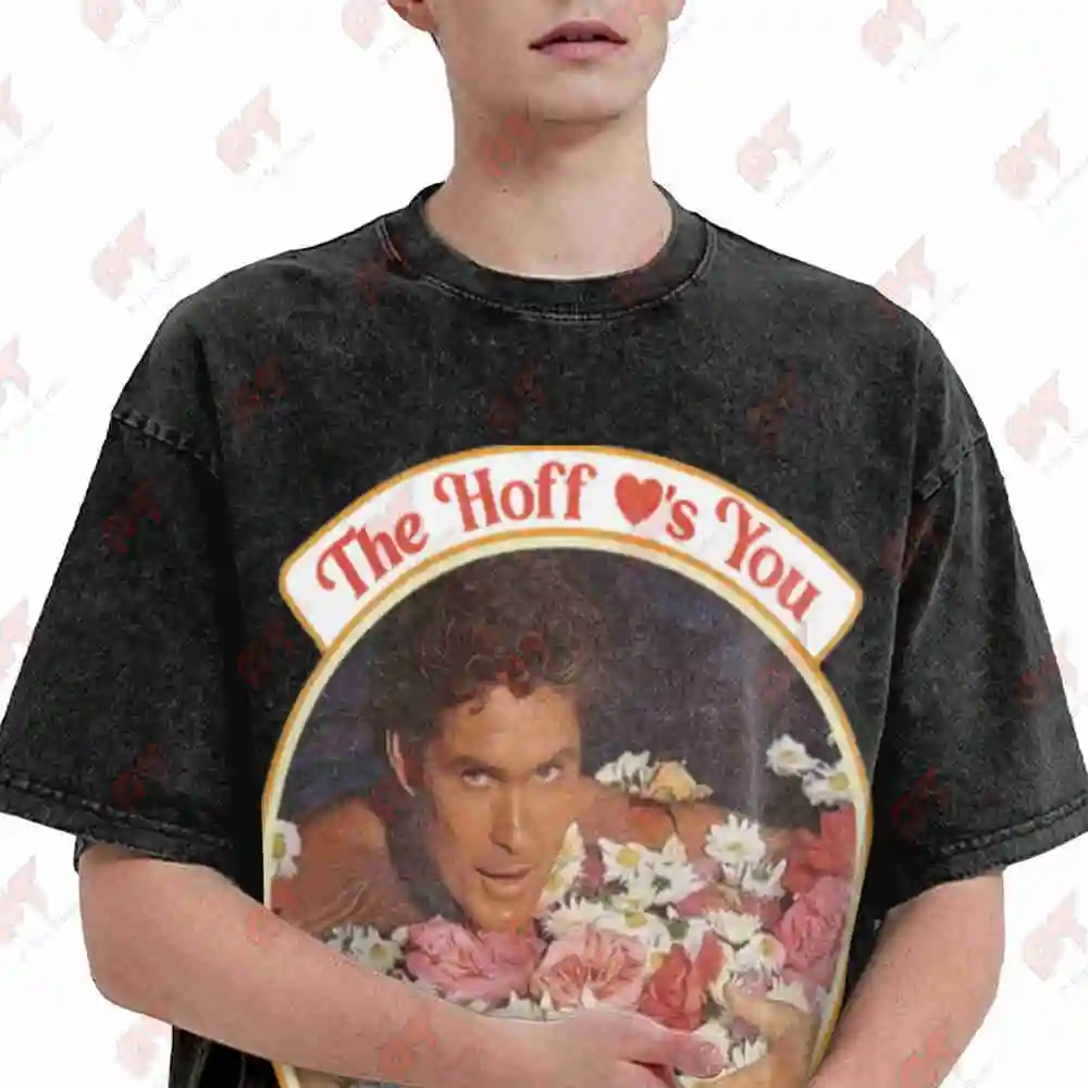 David Hasselhoff The Loff Is You Vintage Washed Tee Pure Cotton T-Shirt