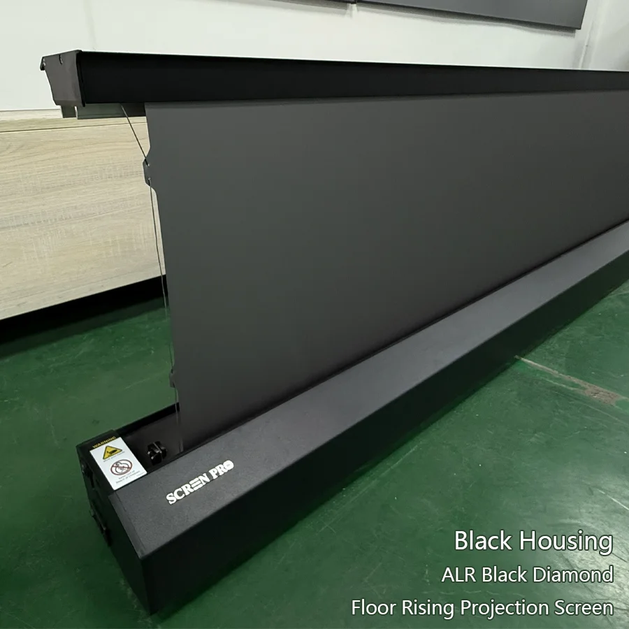 

ALR Black Crystal Floor Rising Projection Screen 72-120inch Motorized For Floor Up Electric projector Screen
