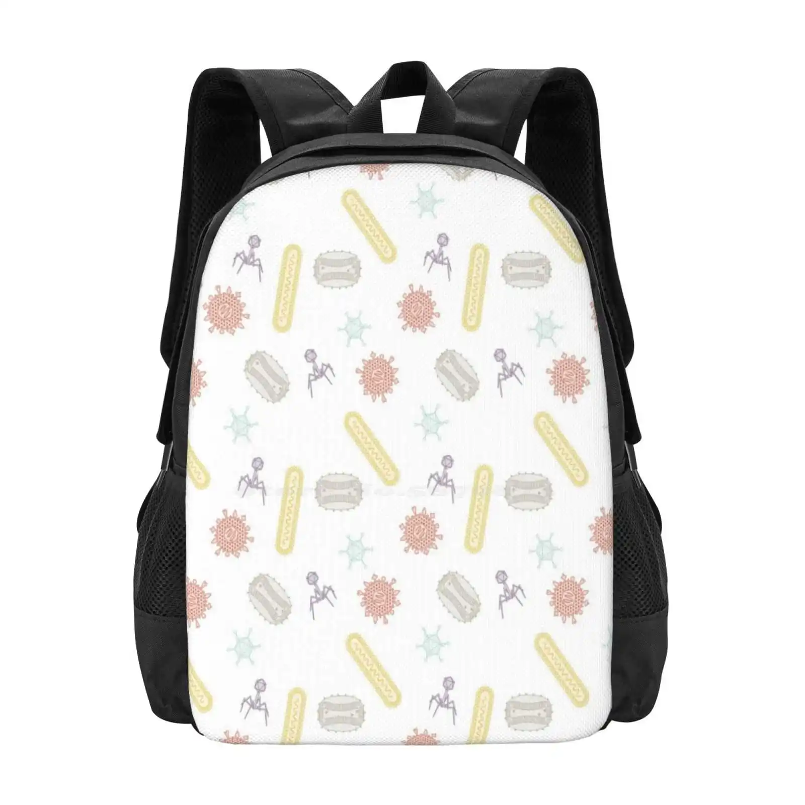 Going Viral Hot Sale Schoolbag Backpack Fashion Bags Sciart Virology Bacteriophage Icosahedral Science Microbiology