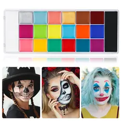 Face Body Paint Painting Palette Cosmetic Paint Palette Face Paint Pigment for Halloween Makeup Christmas Fancy Dress Set