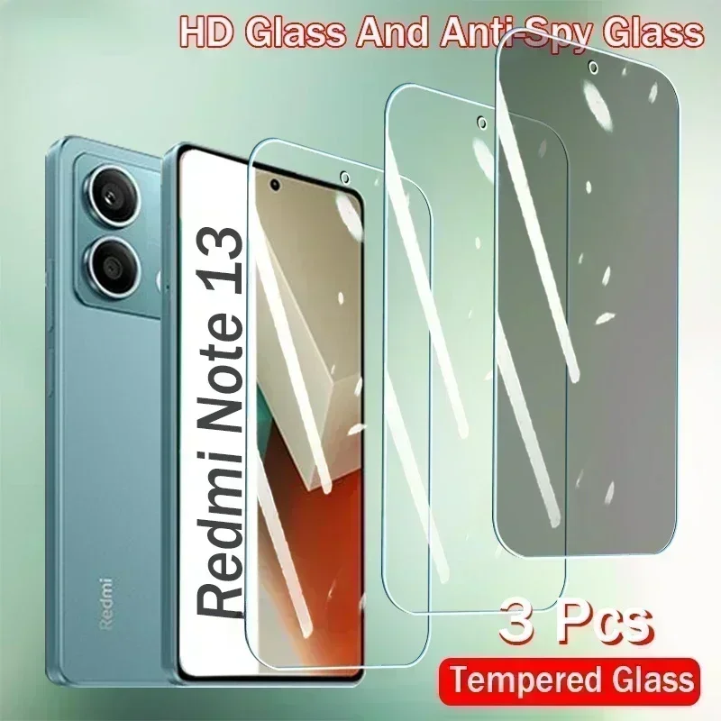 3Pcs Privacy Tempered Glass For Xiaomi Redmi Note 12 11 Pro Plus 12S 11S 10S 13 10 9 Pro Anti-spy Screen Protector Cover Glass