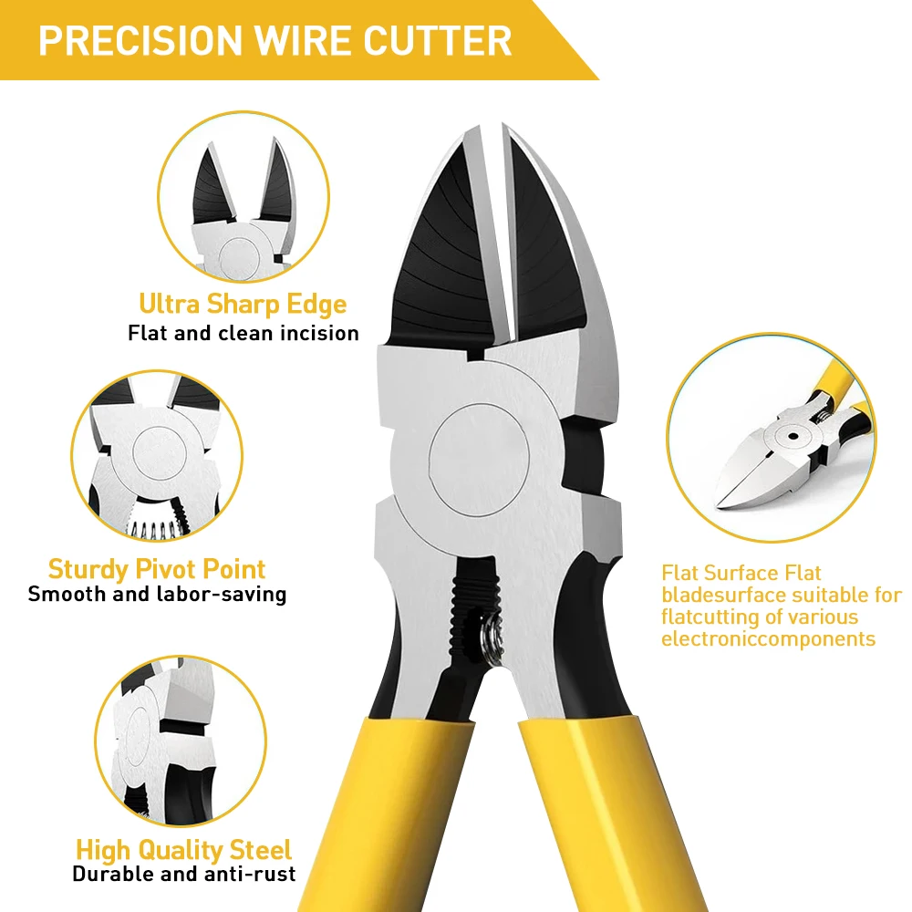 Zoerax rj45 passar através do jogo de ferramentas de friso, cat6 cat6a cat5 cat5e ethernet kit de ferramentas de friso com um 8p/6p ethernet crimper