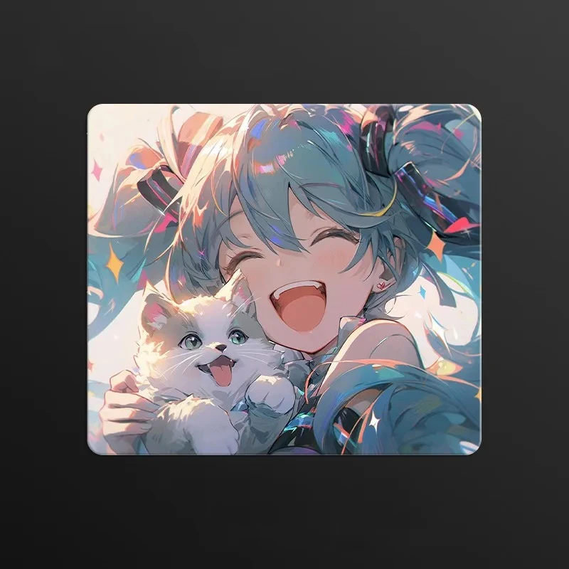 لوحة ماوس زجاجية جميلة للفتيات كاواي جرو، لوحة مفاتيح ناعمة، ملحقات لوحة ماوس ألعاب مطورة، حصيرة مكتبية بنمط قابل للتخصيص #3