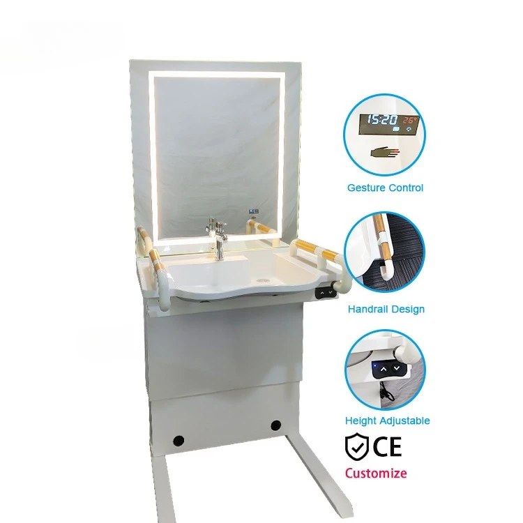 

Disabled Elderly Home Care Height Adjustable Lifting Washbasin