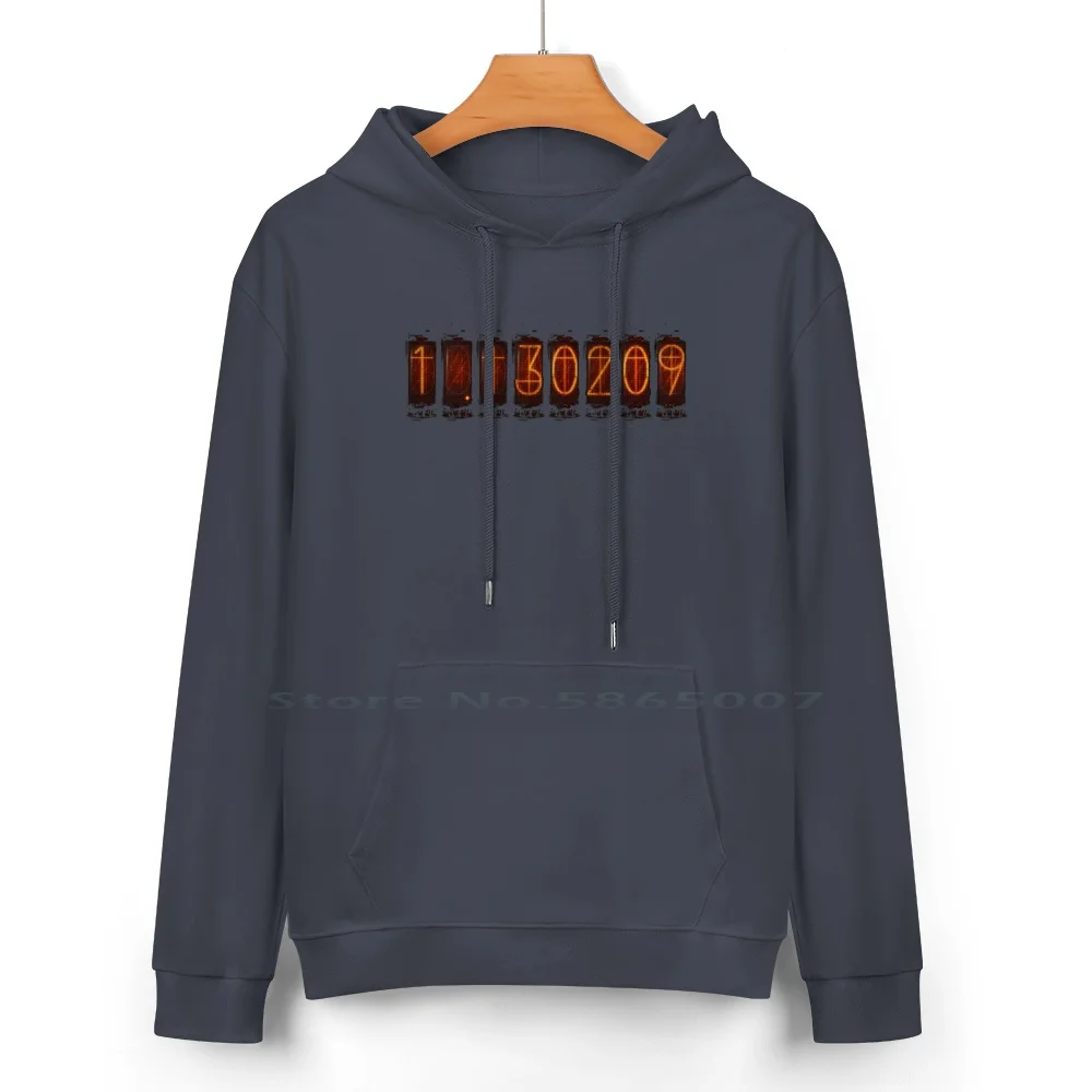 Steins ; Gate Nixie Tube ( Divergence Clock ) Cotton Hoodie Sweater 24 Colors Stein Gate Nixie Tube 100% Cotton Hooded