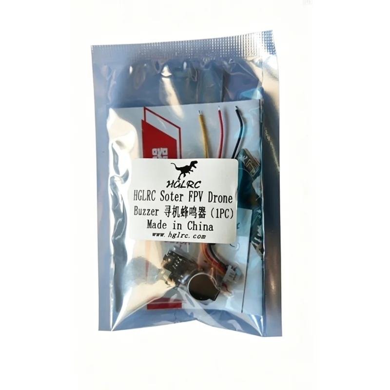 HGLRC Soter Self-Powered FPV Lost Finder Buzzer, Auto Trigger 100dB Alarm 30s After Main Battery Cut Off for Lost Drone Recovery