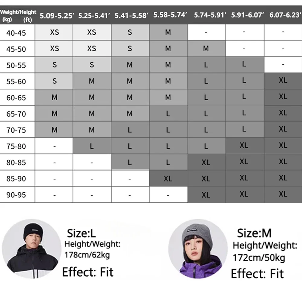 Fato de treino impermeável para mulheres, casaco quente e calças, roupa de snowboard, roupa de casal ao ar livre, roupa de esqui 3L, inverno