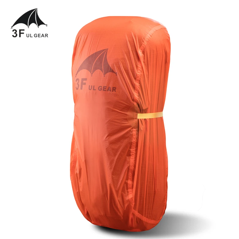 3F UL GEAR-Juste de pluie pour sac à dos d\'alpinisme en plein air, housse de sac à poussière d\'alpinisme, revêtement en silicone, 15D, 210T, 20-85L