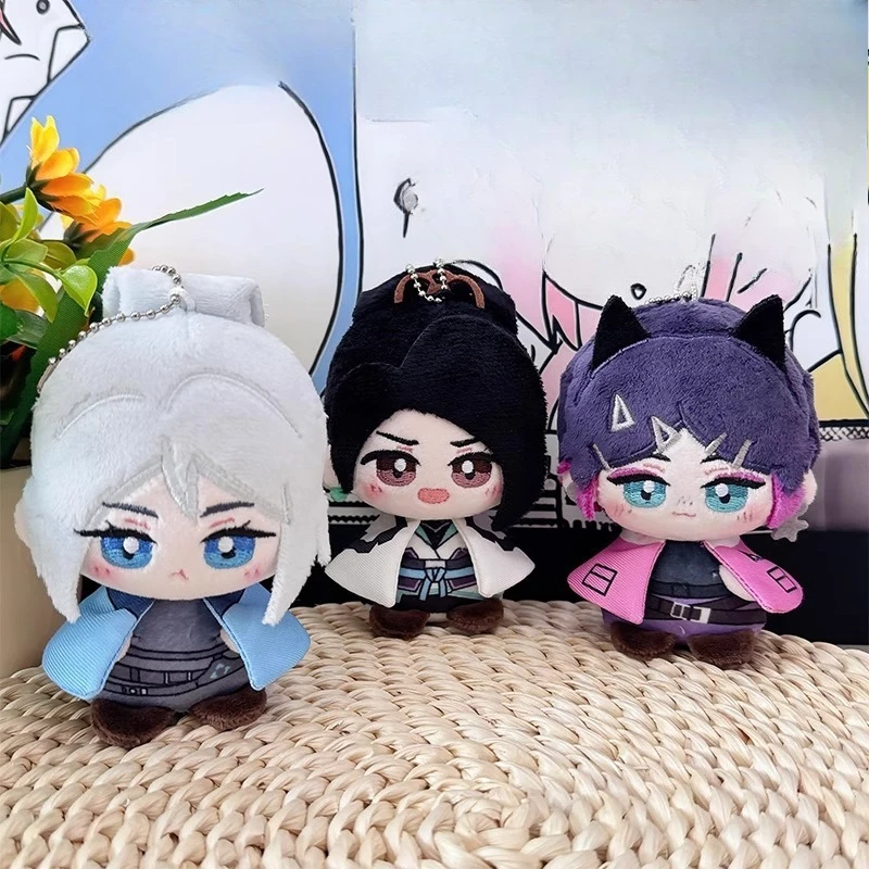 Juego de Anime Jett Clove Sage Kawaii Cosplay Dango llavero de muñeca de algodón Mini colgantes de dibujos animados peluches suaves figuras de juguete regalo para seguidores