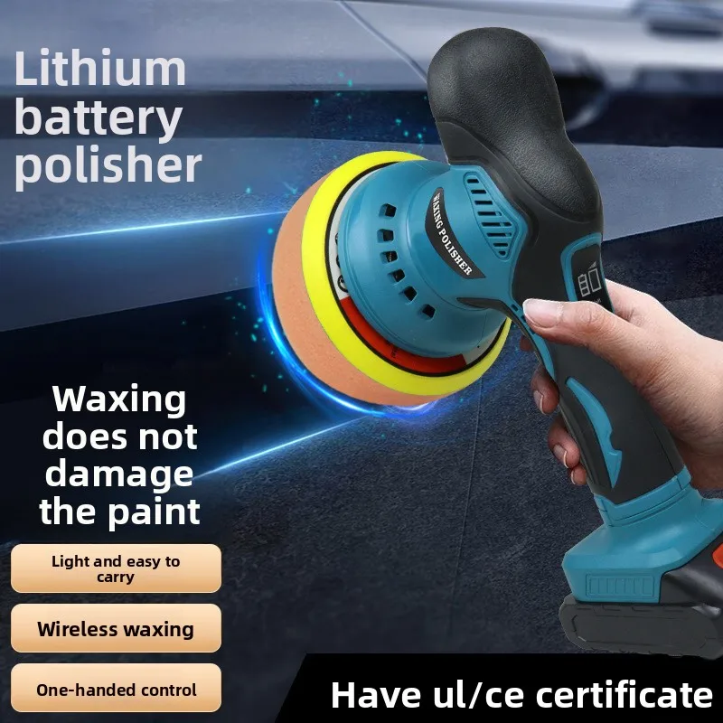 

Cordless Electric Polisher - Portable Lithium Battery Multi-Surface Polishing Machine for Car/Tile/Marble Waxing & Glaze Sealing