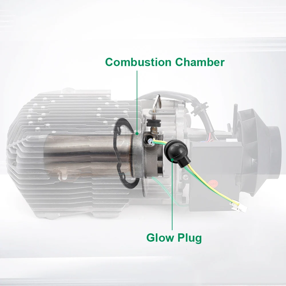 Aquecedor de estacionamento a ar diesel 5-8kw, 12v, 5kw, plugue de ignição, inserção de tochas, câmara de combustão, combustor para carro, caminhão, van, campista