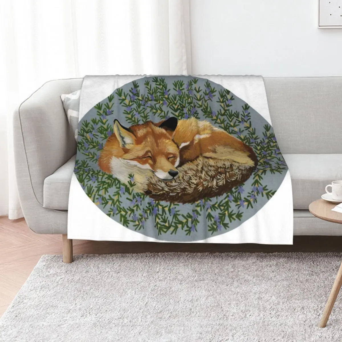 

Rosemary Fox Throw Blanket wednesday Cute Extra Large Throw Flannel Blankets