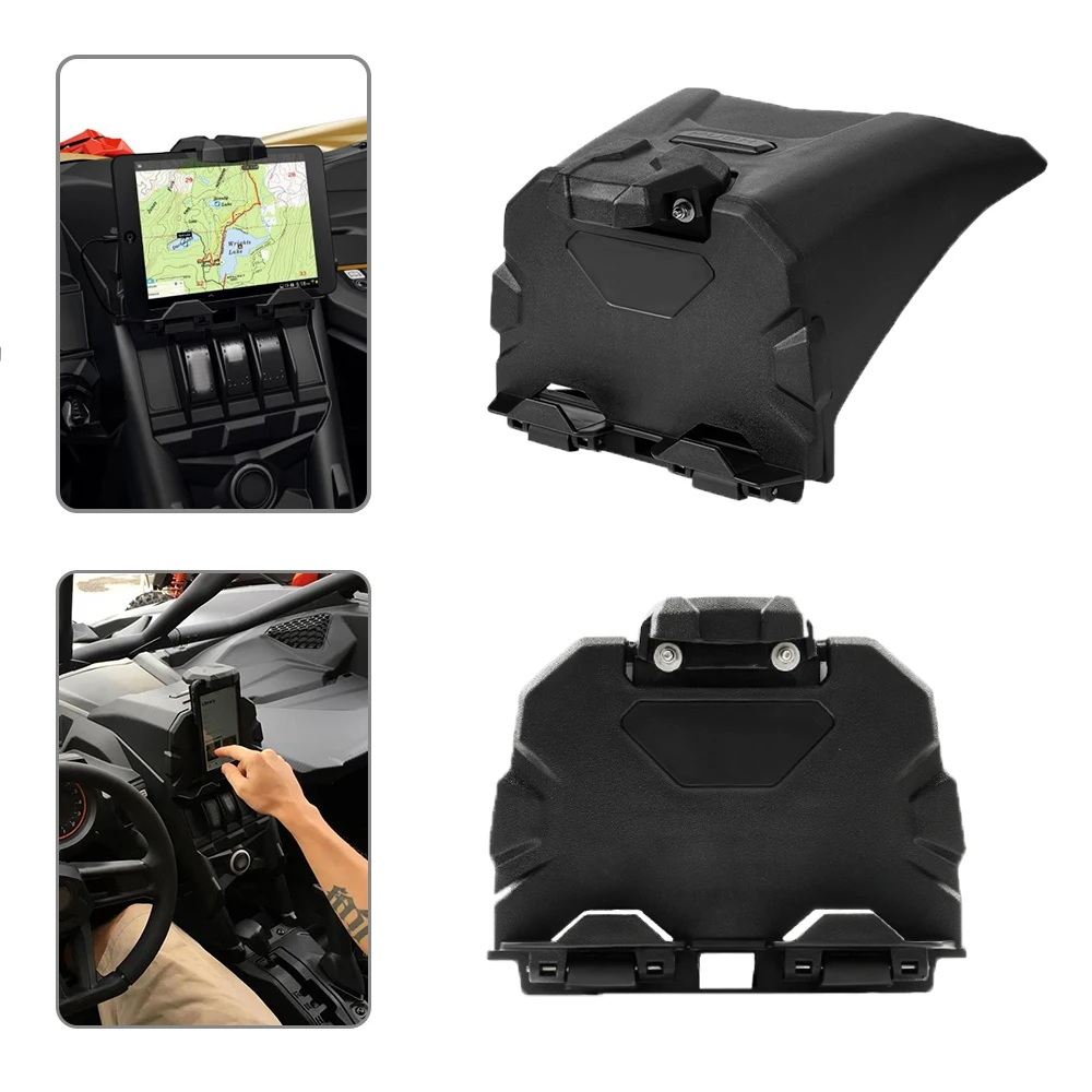 

PCS Black X3 Electric Device Tablet Holder, X3 GPS Mount Storage Box fit For 2017- 2023 Can Am Maverick X3 All Models