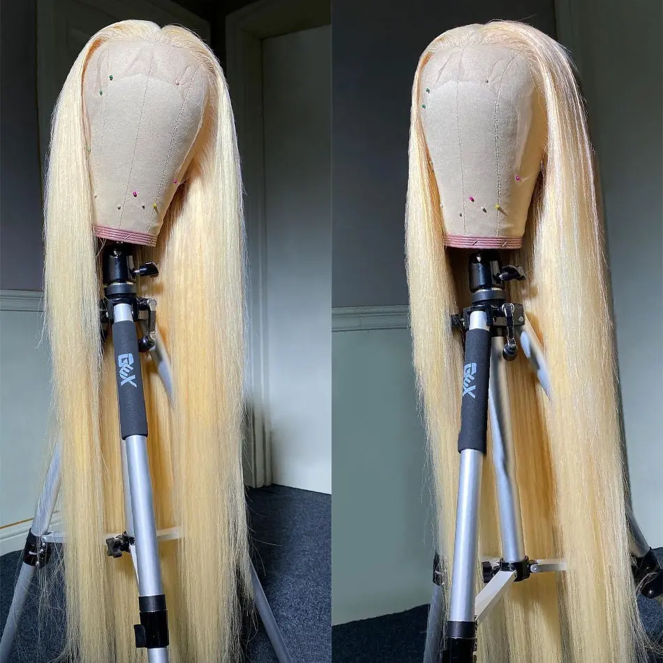 Perruque Lace Front Wig malaisienne naturelle-Tuneful, cheveux lisses, blond 613, 13x6, transparent HD, Sophia, 13x4