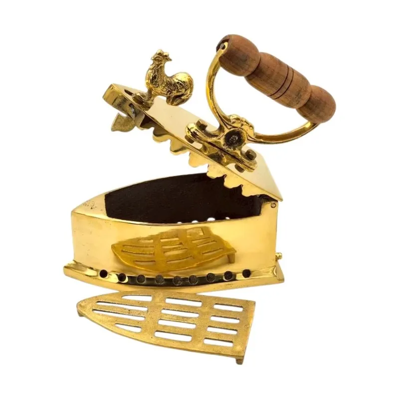L Vintage Brass Iron Classic Timeless Decor Piece Solid Brass Crafted Traditional Casting Techniques Beautifully Souvenir Gift