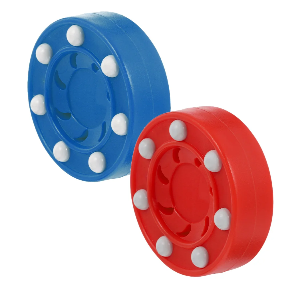 

2Pcs Roller Skating Hockey Balls PP Material Practice Puck Red Blue Durable Lightweight Sports Accessories Hockey