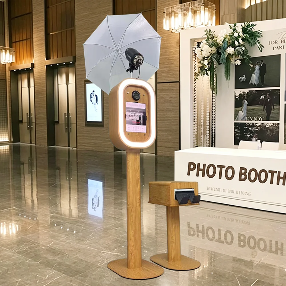 Professional Manufacturer Brown Color 10.9/11/12.9/13inch ipad Photo Booth Shell Easy to Assemble Selfie Photobooth Machine