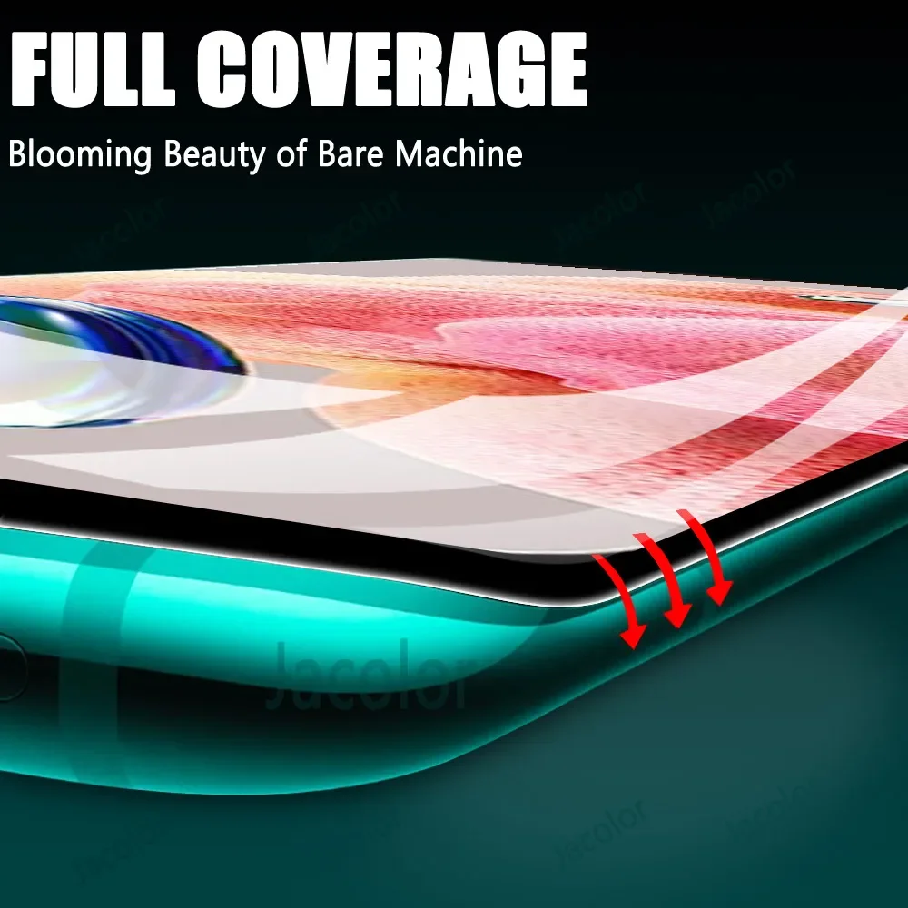 4 قطعة جل شاشة Pro + واقي لهاتف Xiaomi Redmi Note 12 4G/5G Pro + Speed Turbo 11 11E 11T طبقة هيدروجيل آمنة غير مقسى من الزجاج