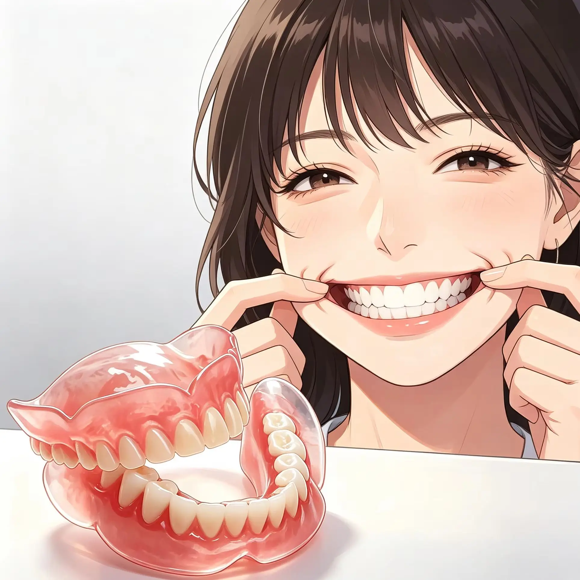 Removable Snap-on Fake Teeth, Natural Look Simulated Dentures, Unisex Oral Cosmetic Teeth Cover
