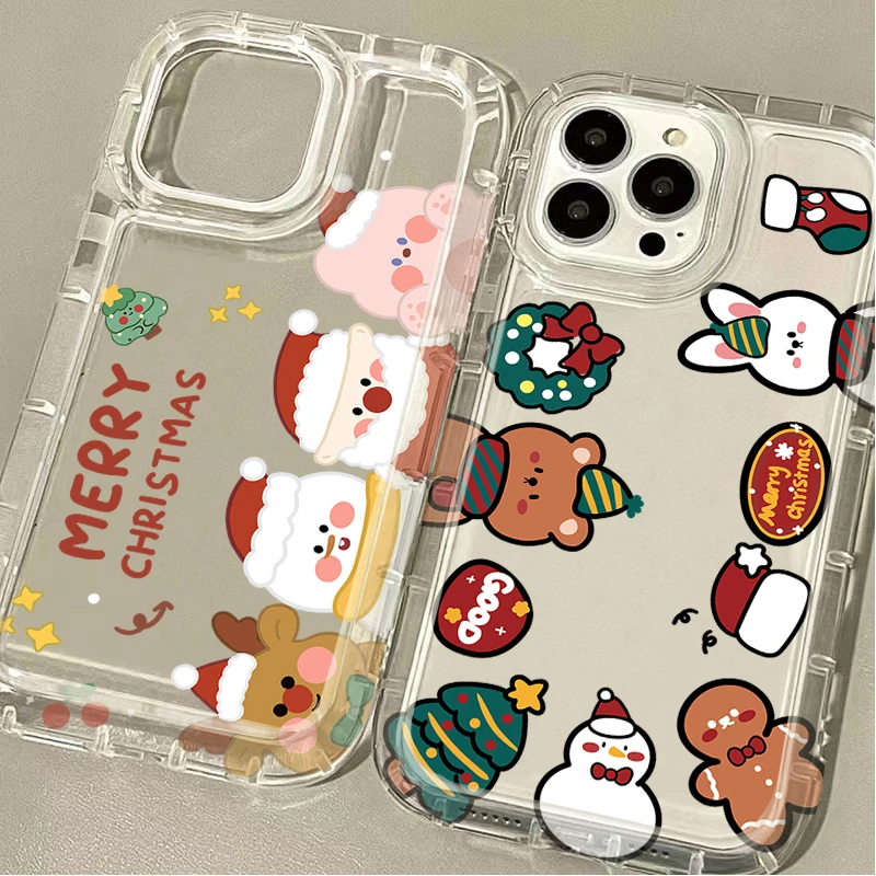 Merry Christmas Cute Rabbit Case for Samsung Galaxy A15 A55 A05 A05S A14 A24 A13 A23 A73 A12 A22 A32 A52 A52S A72 A31 A51 A71