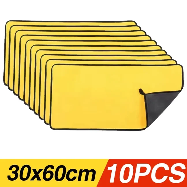 Car Wash Microfiber Towel High End Soft Absorbent Drying Cloth For Car Detailing Cleaning 1/3/5/10 PCS Thick Cloths Car Towel