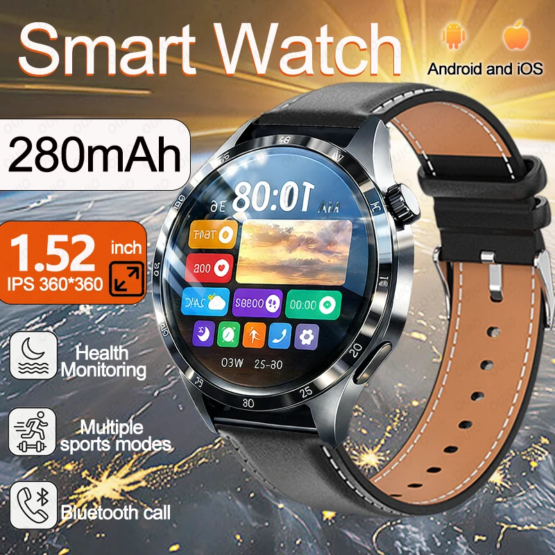 

2026 New Smart Watch 1.52" BT Call AI Voice Heart Rate Sleep Detection Message Reminder Multi-Sport Smart Watch Men Women