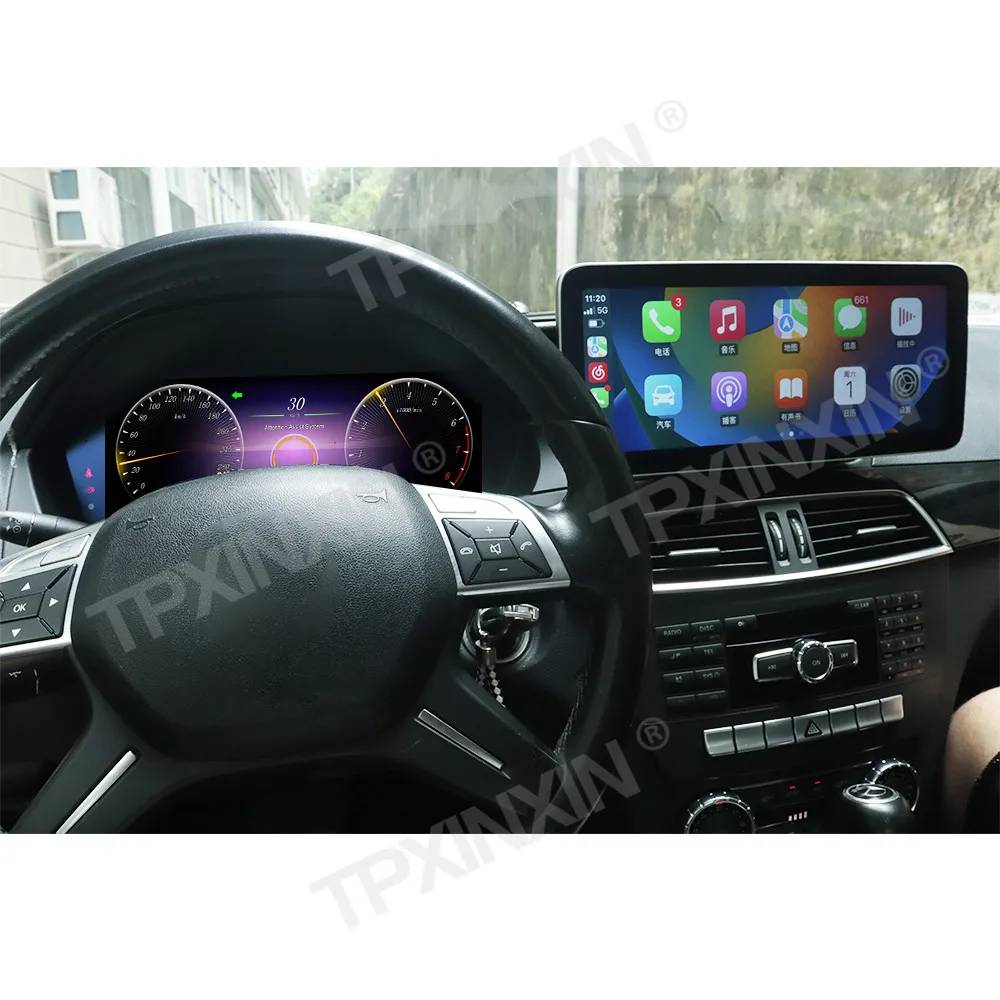 Car Digital Dashboard Cluster For Mercedes Benz C Class W204 2011 2012 2013 2014 Instrument Meter Screen Head Unit Multimedia