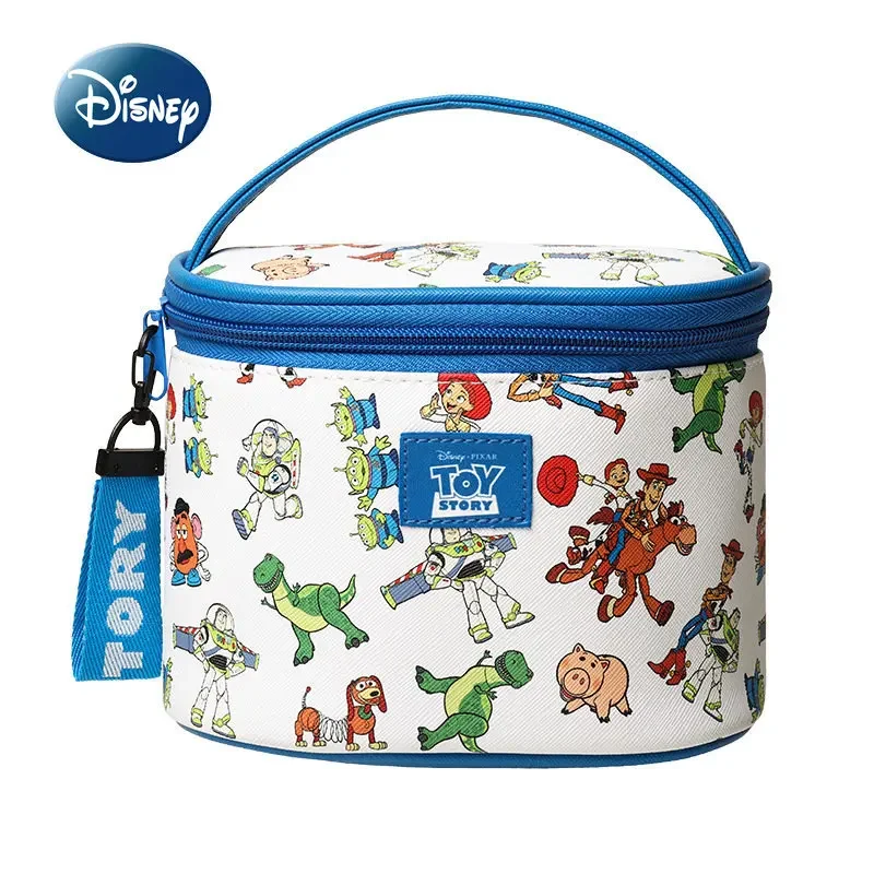 Disney Mickey New Cosmetic Bag Luxury Brand Original Fashionable Women's Portable Cosmetic Bag Large Capacity Cartoon Wash Bag