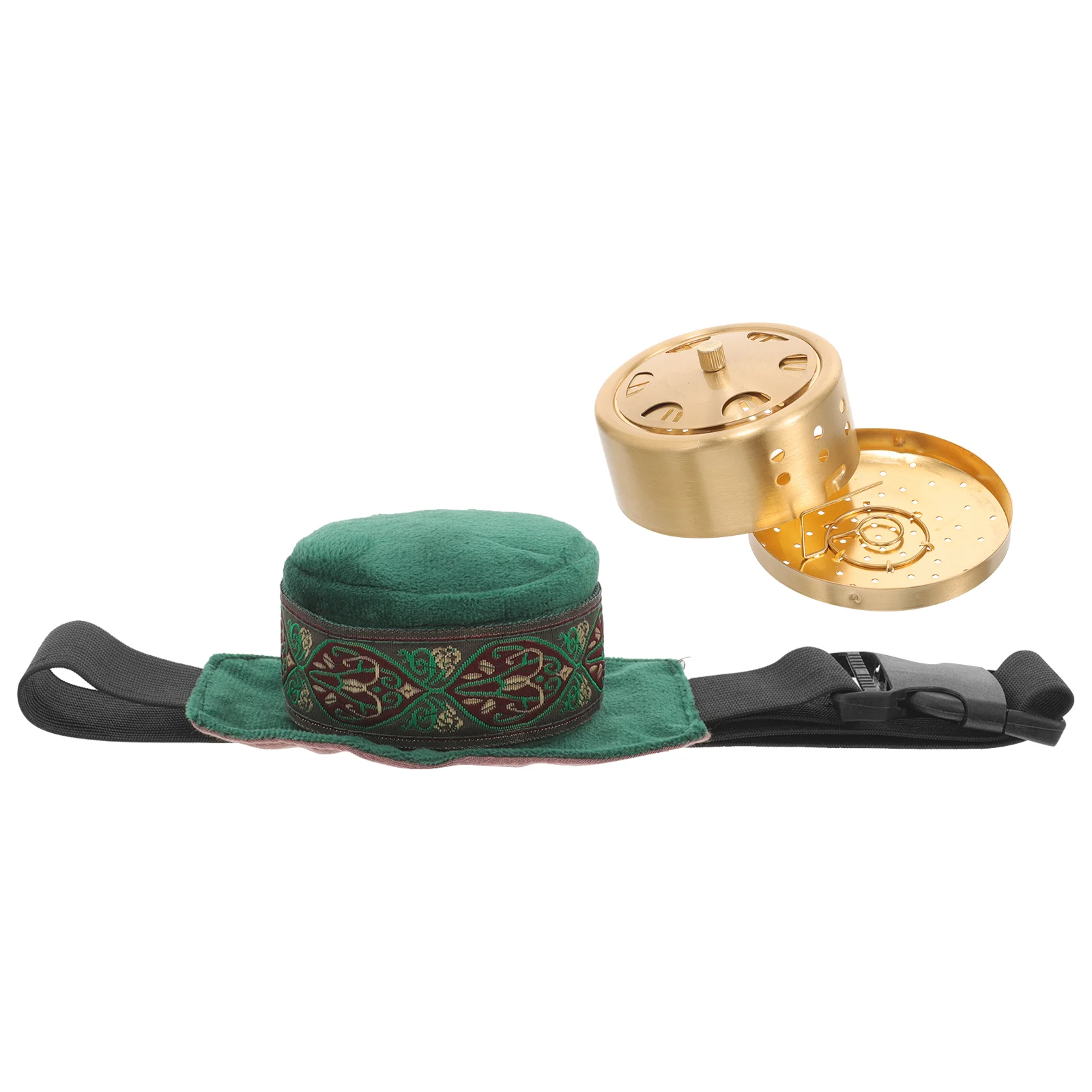 Safes Copper Cupping Bag Moxibustion Tank for Back Pain Vintage Smokeless Moxa Backflow Incense Burners