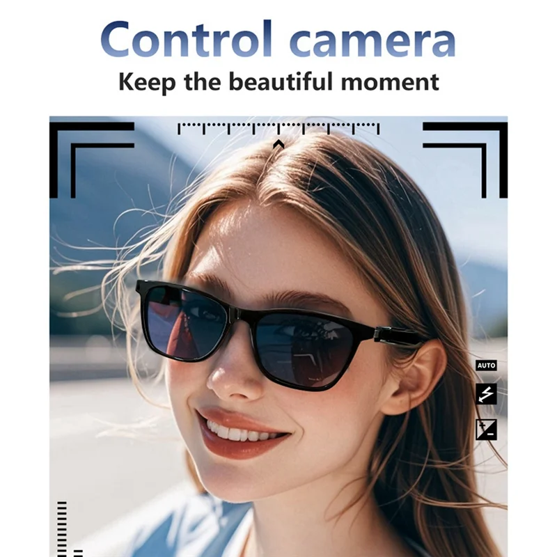 Ingenious-Magnetic Smart Glasses With Blue Light Filtering & Polarized Lenses Voice Assistant, UV400 Protection Polarized Gray