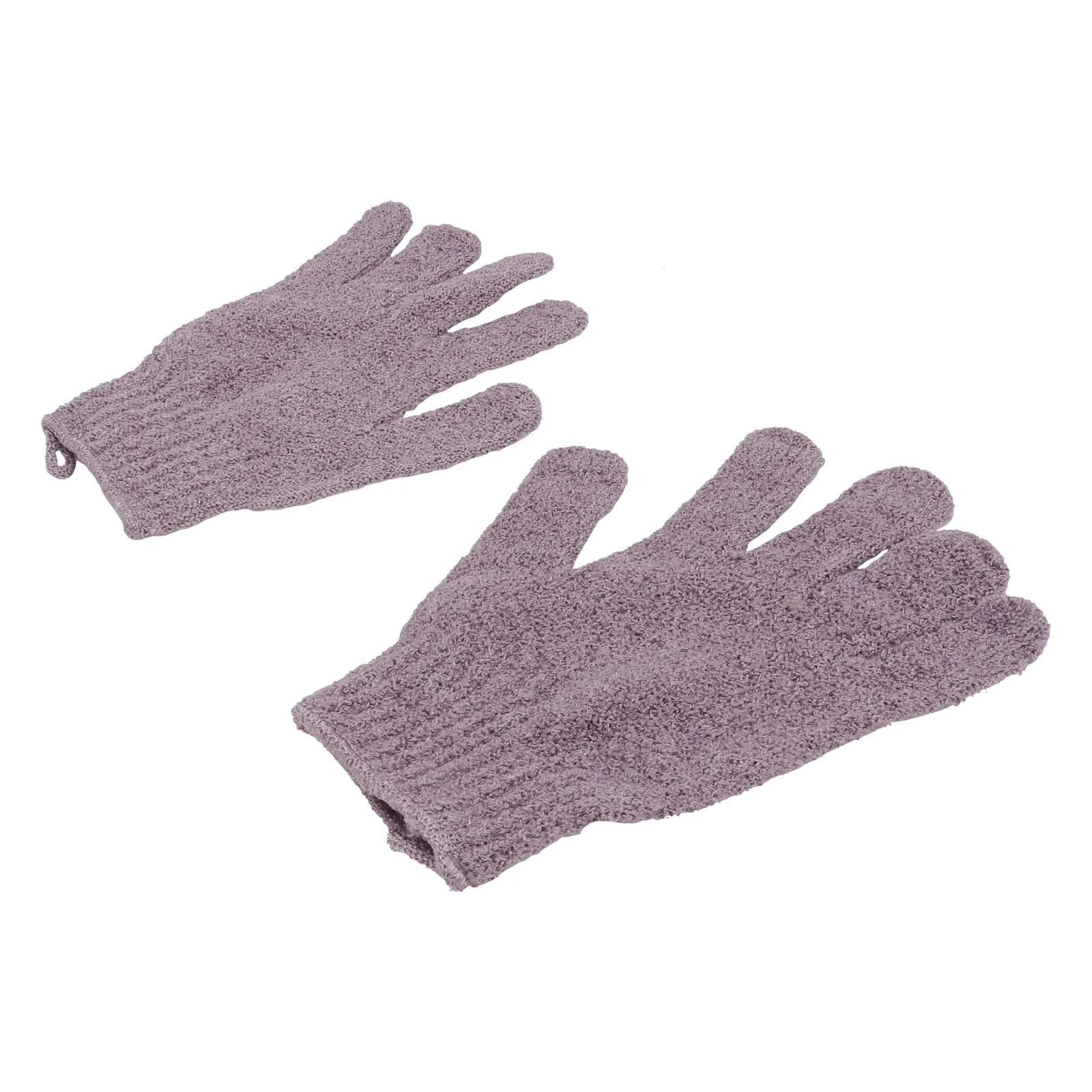 

Five Finger Bath Gloves Exfoliating Shower Scrubber Purple Warm Hands Mitts Fits Most Kids Women Men
