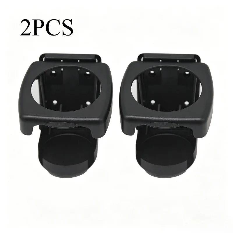 Portavasos plegable Universal de alta calidad para coche, portavasos negro, portavasos multifuncional, suministros para automóvil, 2 uds.