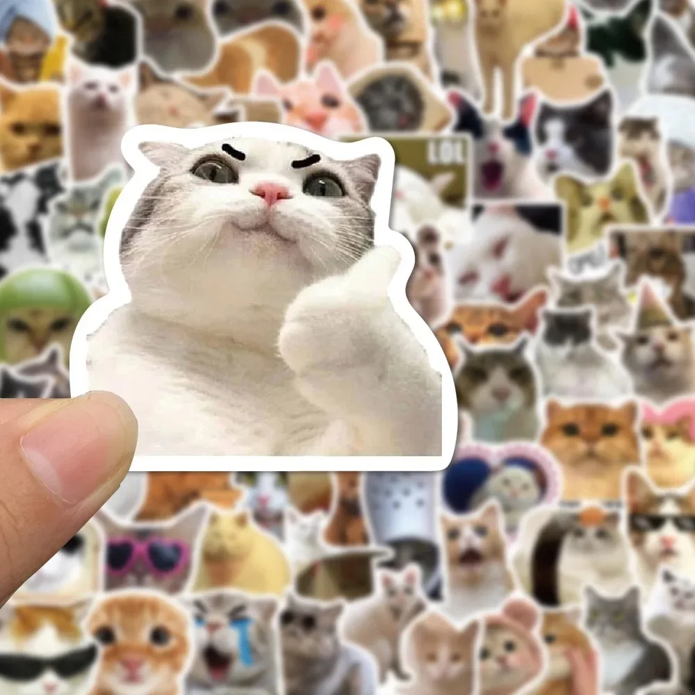 10/30/50/100pcs Funny Cute Cat MEME Animals Stickers Kawaii Decals Scrapbooking Notebook Luggage Laptop Skateboard Sticker Toy