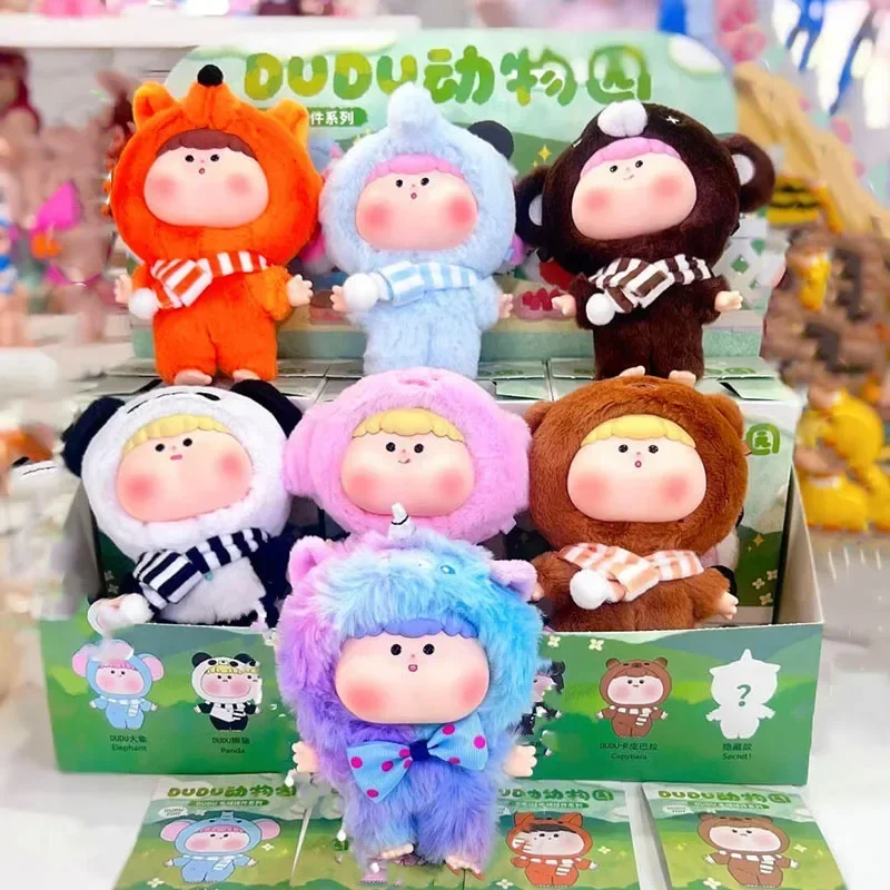 DUDU Zoo Series Plush กล่องตาบอดของเล่น Action Figure Kawaii Mystery กล่องเดสก์ท็อปเครื่องประดับตุ๊กตาจี้เด็กของขวัญแปลกใจ