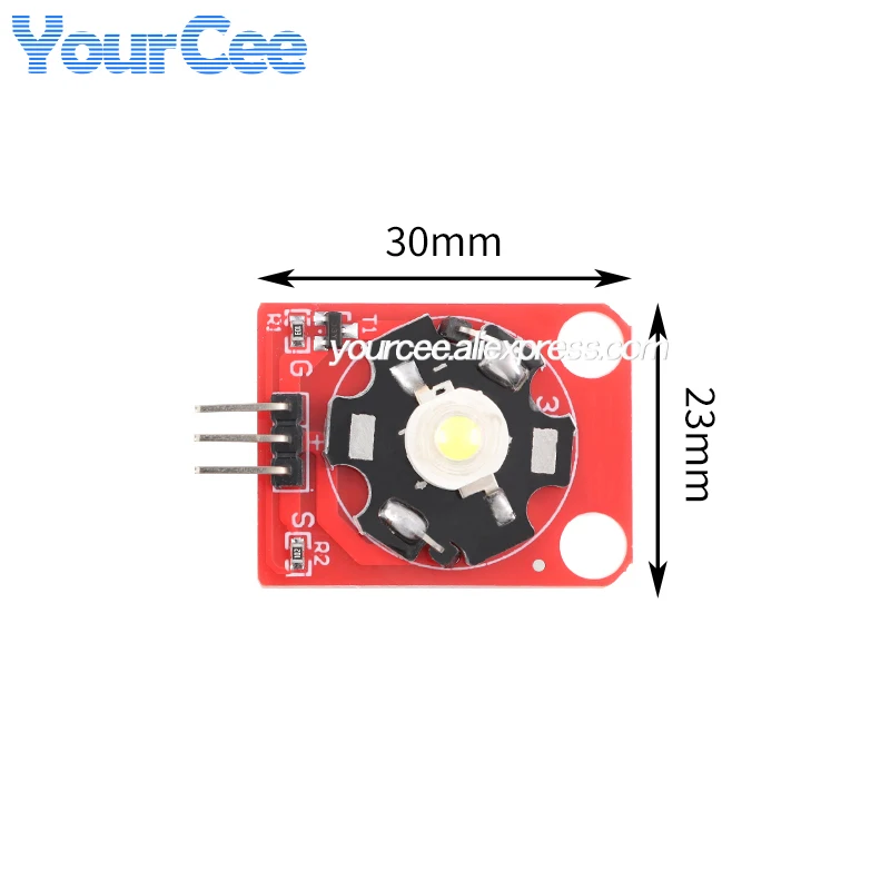 10pcs/1pc 3W LED Lamp Bead Module White/Red/Yellow/Blue/Green/Purple High Power LED Drive Lamp Module for Arduino