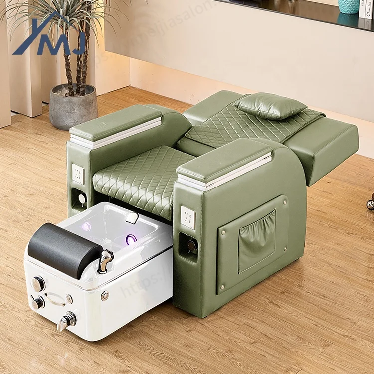 

Nail Salon Multifunction Electric Reclining Massage Foot Bathing Manicure Pedicure Station Spa Chair