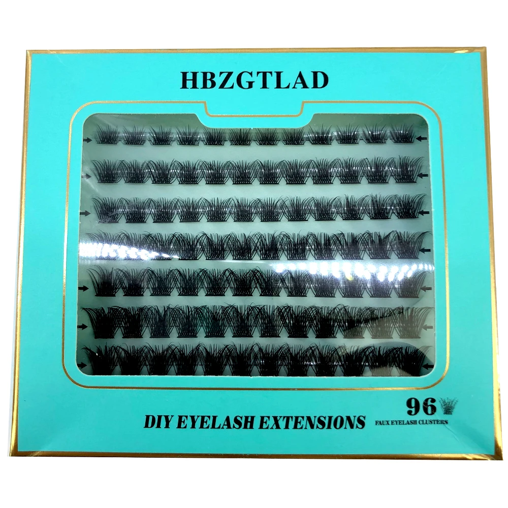 2023 New DIY Clusters Eyelash Extension Dovetail Segmented Lashes mix 96 Volume Natural Cluster Segmented Eyelashes Bundle Lashe