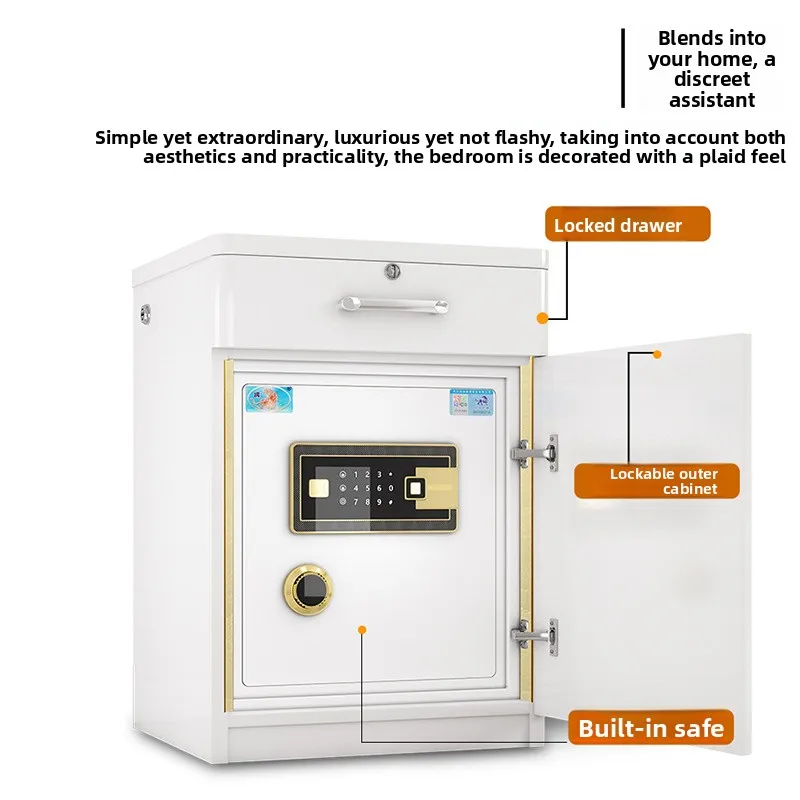 HXL Remote WIFI Safe for Home with Bedside Table Integrated Safe