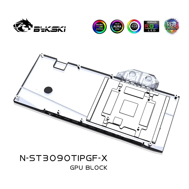 Bykski N-ST3090TIPGF-X GPU-Wasserblock für Zotac RTX3090Ti-24G6X PGF OC/3090TI AMP EXTREME HOLO Grafikkarte/Vollabdeckung/Kühler