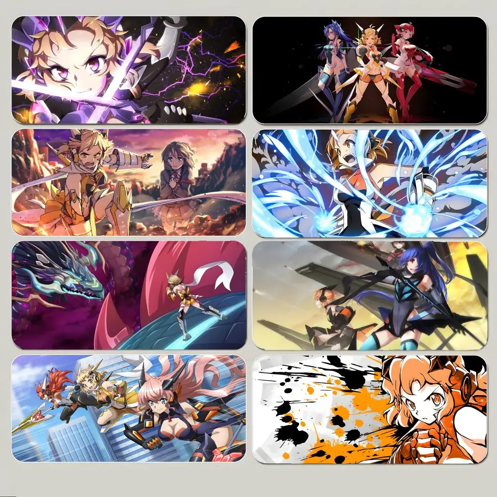 Cool Musical Anime S-Symphogear Hibiki Tachibana Mouse Pad Large Gaming Mousepad with Thick Stitched Edge Non-Slip Desk Mat