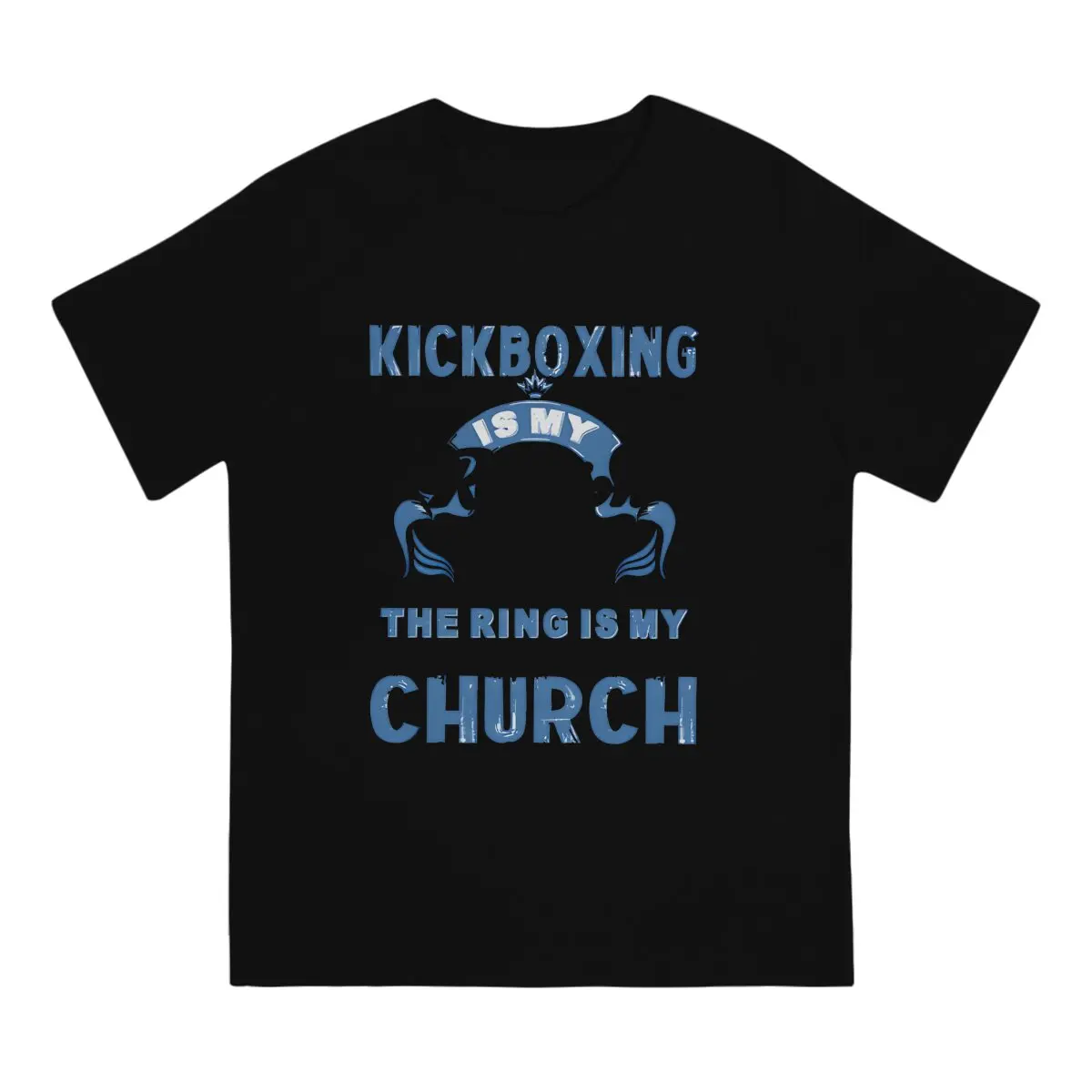 Vintage The Ring Is My Church T-Shirts for Men Round Collar Cotton T Shirt Kickboxing Short Sleeve Tees New Arrival Tops