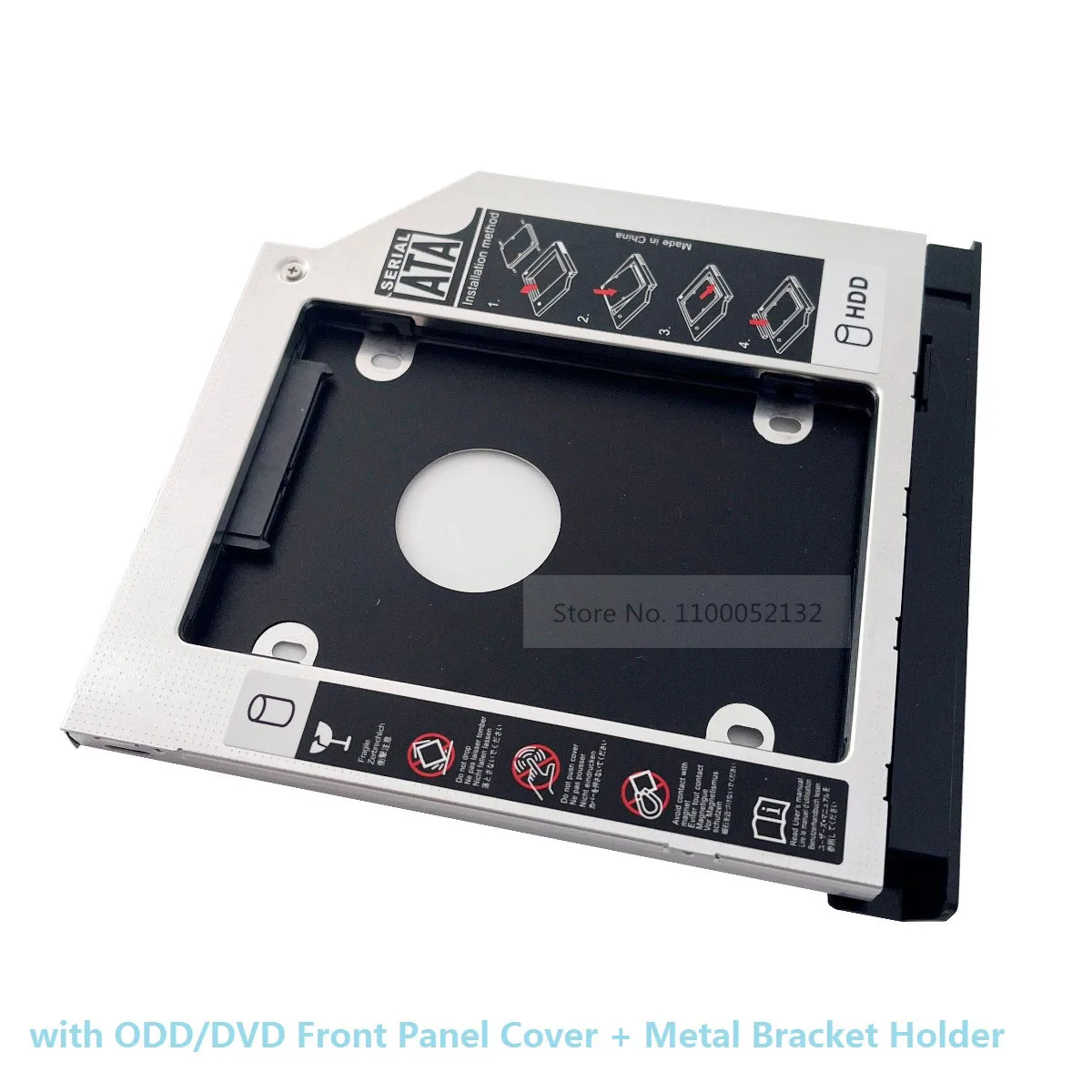 with Bezel Panel 9.5mm 2nd Secondary 2.5 SATA HDD Hard Drive Optical Bay Caddy Frame Adapter Tray for Lenovo ThinkPad L560 L570