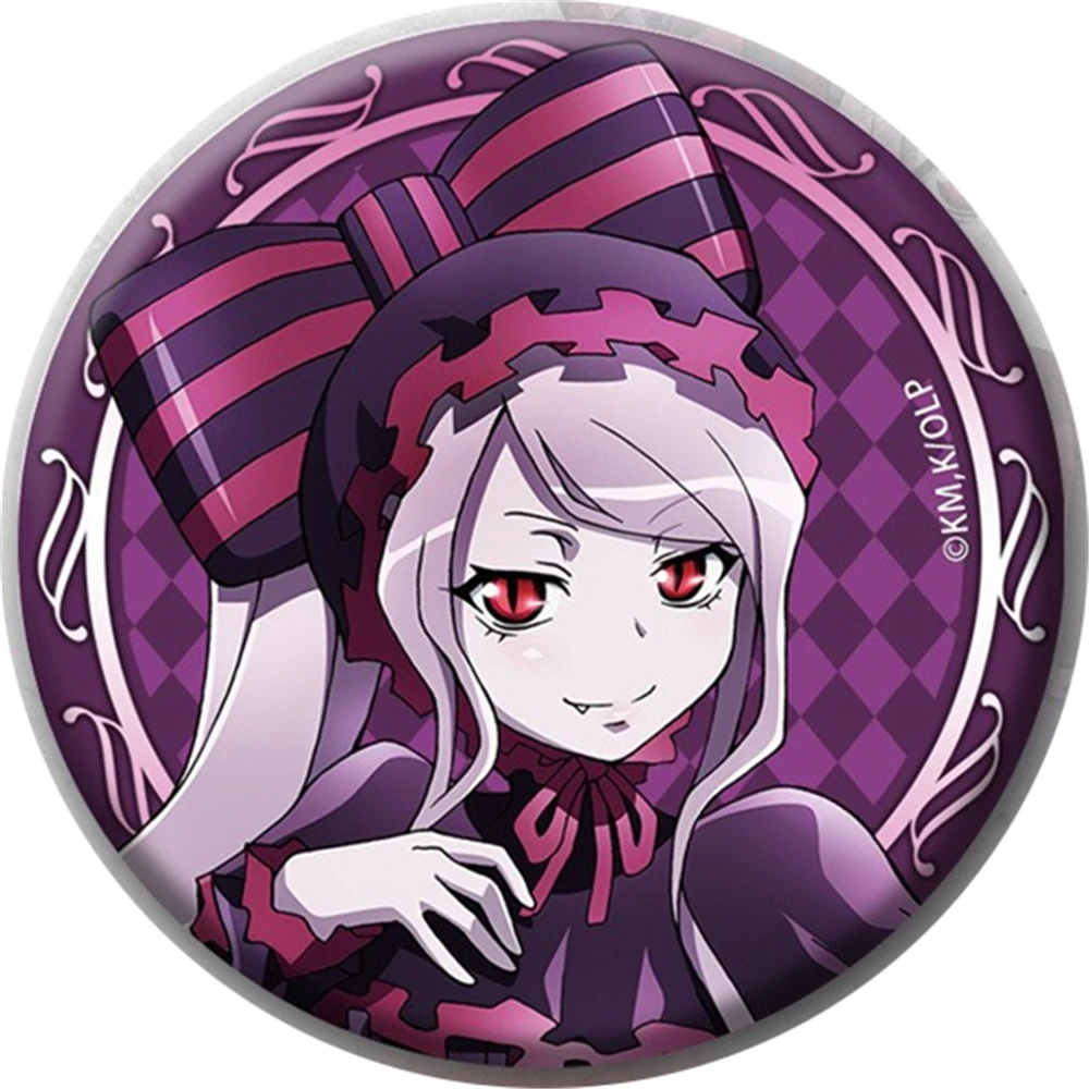 58 мм аниме Overlord Ainz Ooal платье Albedo Shalltear Bloodfallen косплей костюм значок булавка SPTE жестяная брошь ﻿   Опора Gilf