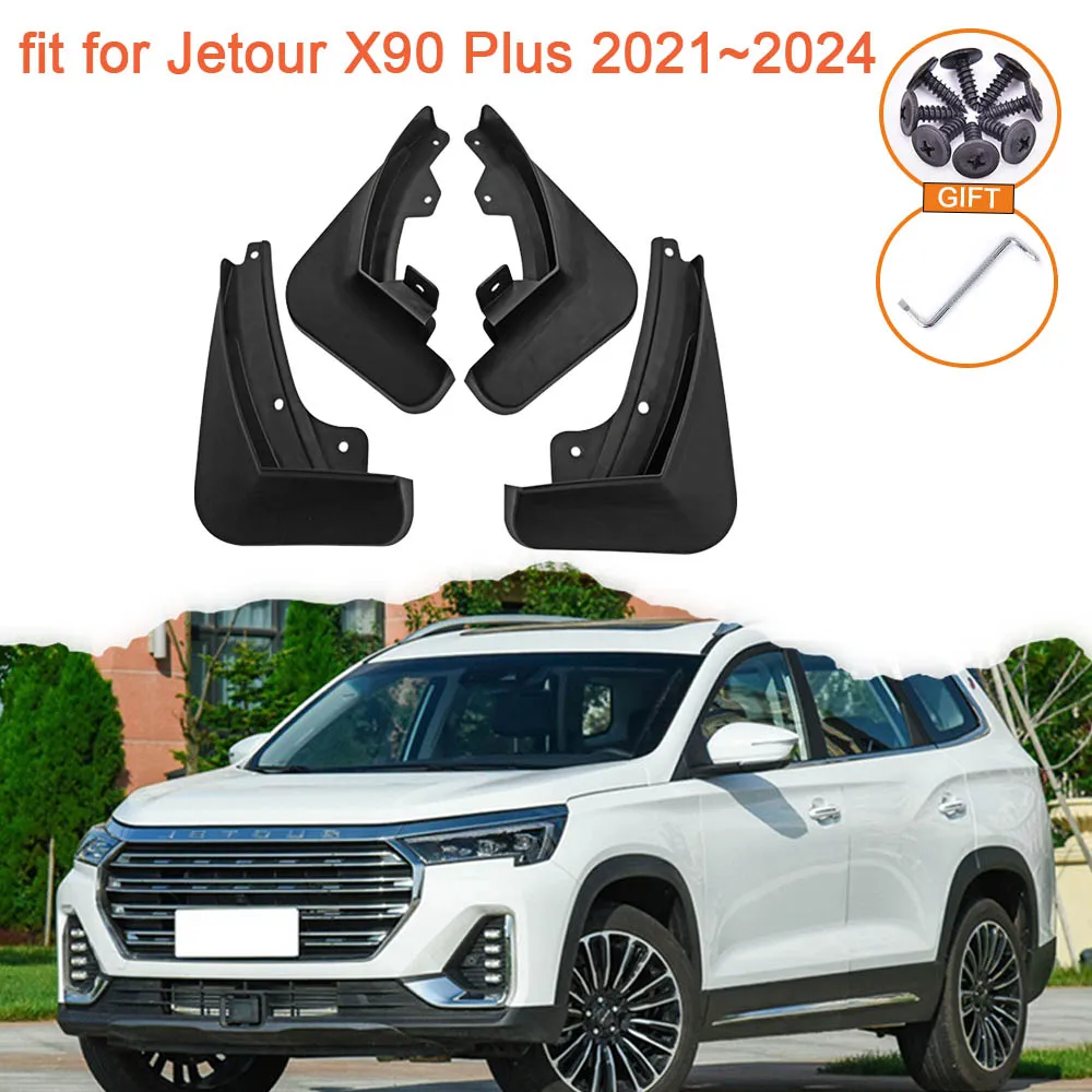 

4pcs for Jetour X90 Plus 2021 2022 2023 2024 Accessorie Mudguards Update Mud Anti-splash Front Wheels Fender Mudflap Car Styling