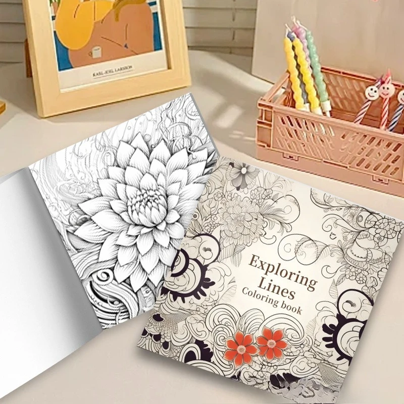 Hand Drawn Tracing Coloring Book Graffiti Sketchbook Drawing Paper Notebook For Relaxing Colour Creation
