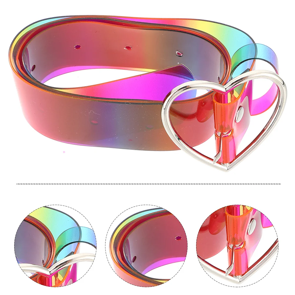 

2 Pcs Rainbow Belt Women Waistband for Western Chunky Cute Cowgirl Miss