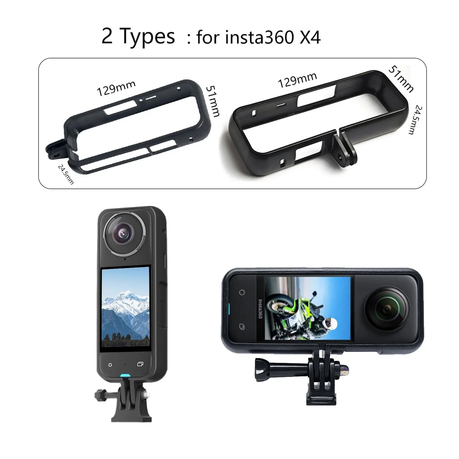 Insta360 X4 Full Protective Case For Insta 360 X4 Action Camera Housing Frame For Insta360 X4 Camera Accessories