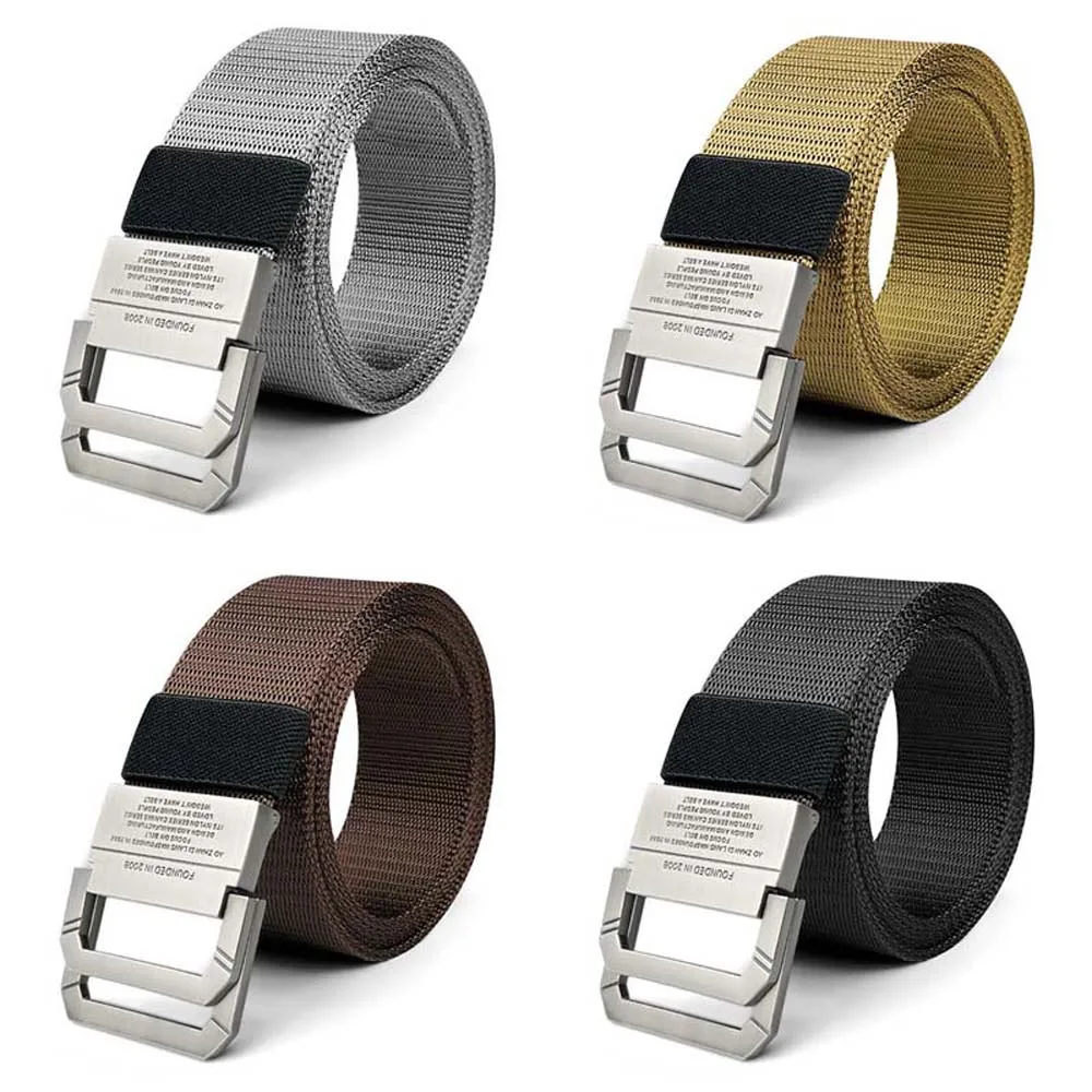 Alloy Buckle Men Nylon Belt Waistband Black/Grey/Coffee/Khaki Canvas Waist Belt Korean Style Belt Accessories Men Cowboy Belt